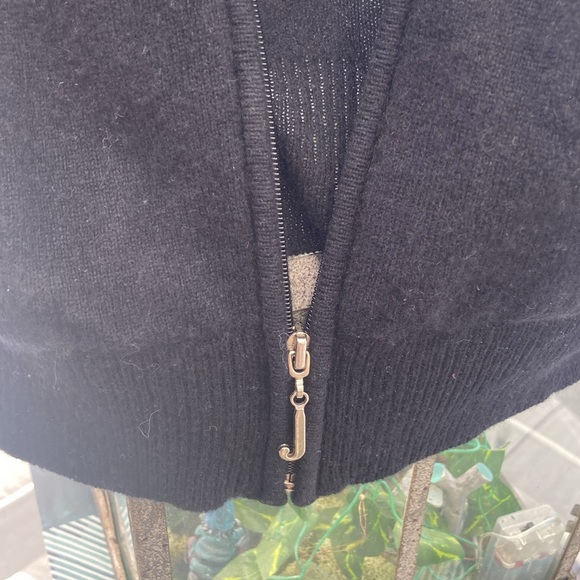 Juicy Couture Black Cashmere Sporty Hooded Zip Sweater - Picture 5 of 9